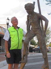 Stilt statue.