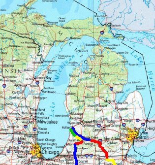 MI trip map.